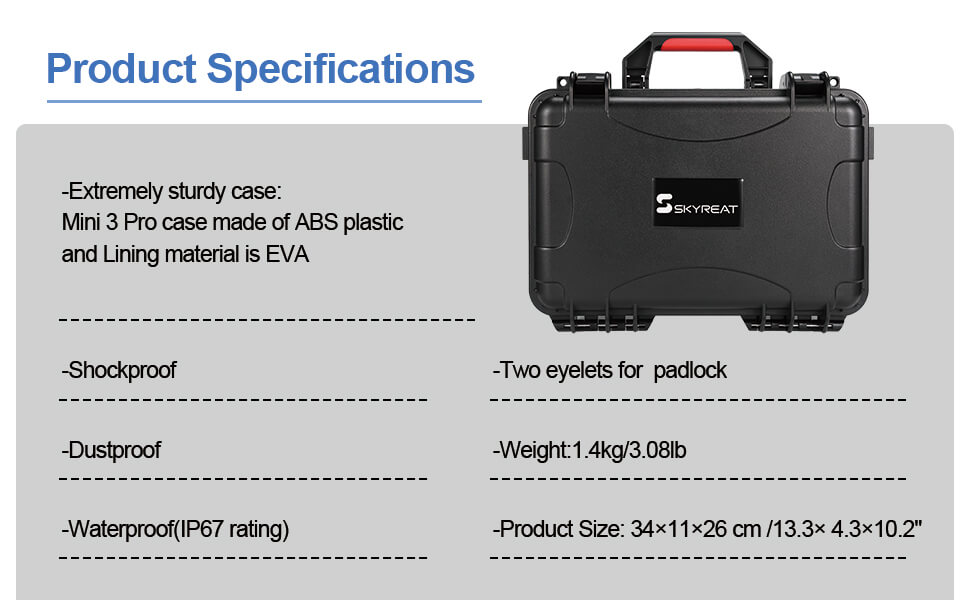 Skyreat Mini Pro Rc Hard Case Waterproof Hard Shell Storage Bag For Dji Mini Pro Skyreat